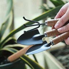 3pc Garden Tool Set Rake Shovel Succulent Mini Flower Aluminum