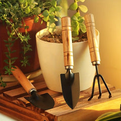 3pc Garden Tool Set Rake Shovel Succulent Mini Flower Aluminum