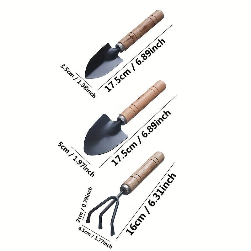3pc Garden Tool Set Rake Shovel Succulent Mini Flower Aluminum