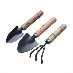 3pc Garden Tool Set Rake Shovel Succulent Mini Flower Aluminum