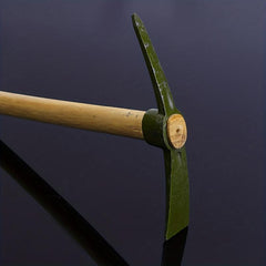 Small Pickaxe Hoe Wooden Handle Garden Digging Weeding Transplanting