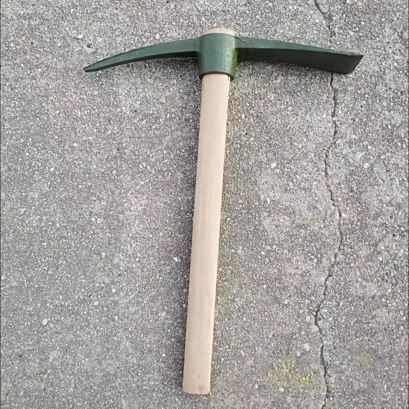 Small Pickaxe Hoe Wooden Handle Garden Digging Weeding Transplanting