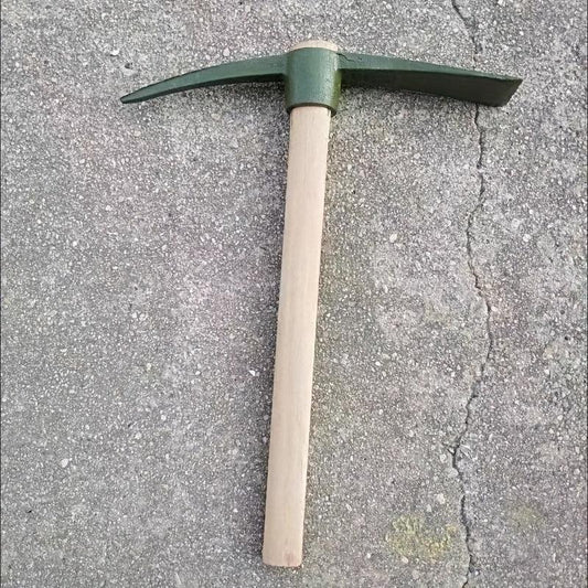Small Pickaxe Hoe Wooden Handle Garden Digging Weeding Transplanting