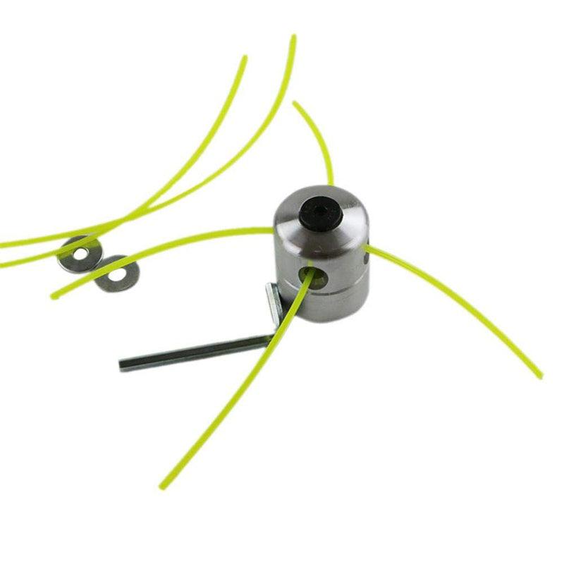 Aluminum Trimmer Head w/ 4 Lines Brush Cutter Grass Trimmer Replacement Part