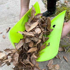 2pcs Yellow Large Leaf Scoops Plastic Grass Hand Rakes Leaf Collector