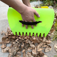 2pcs Yellow Large Leaf Scoops Plastic Grass Hand Rakes Leaf Collector