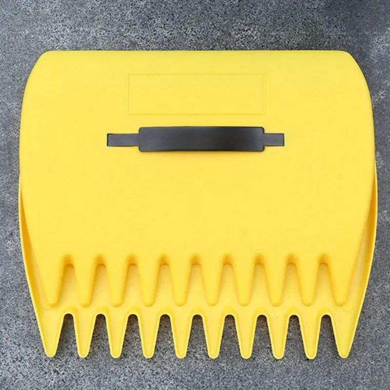 2pcs Yellow Large Leaf Scoops Plastic Grass Hand Rakes Leaf Collector