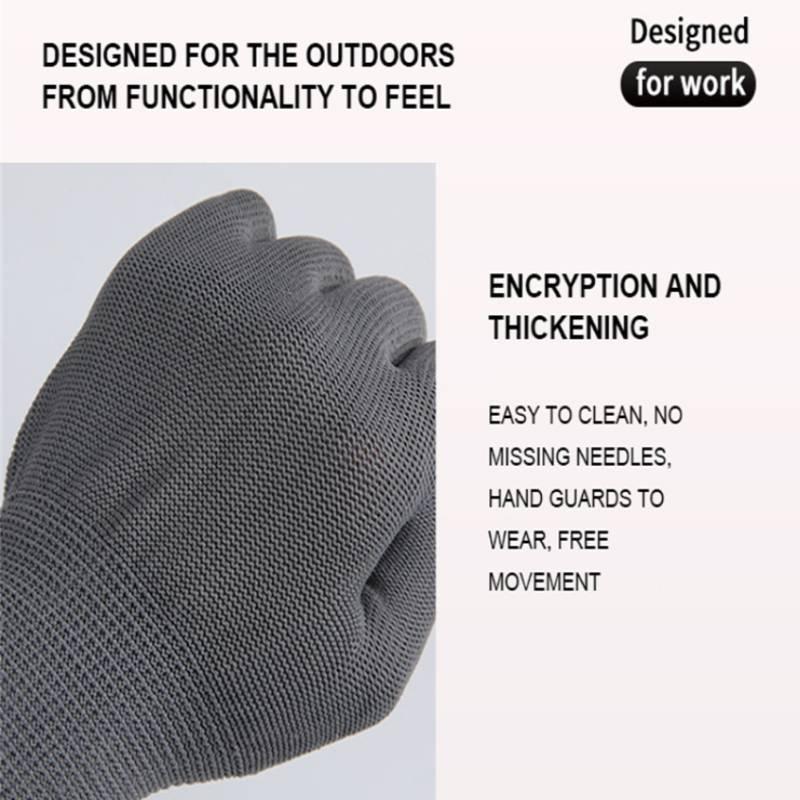 2 Pairs Full Finger Gloves Work Gloves Reusable Anti Slip Thickening