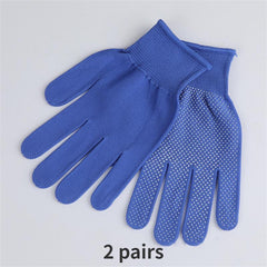 2 Pairs Full Finger Gloves Work Gloves Reusable Anti Slip Thickening