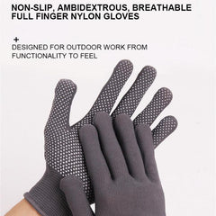 2 Pairs Full Finger Gloves Work Gloves Reusable Anti Slip Thickening