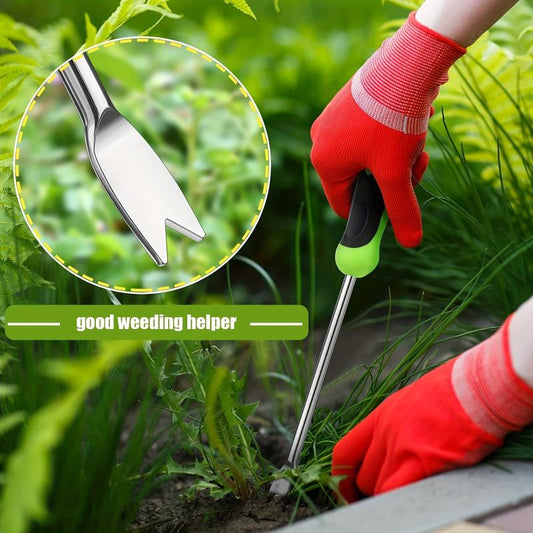 Ergonomic Handle Stainless Steel Weeder Tool for Planting and Weeding