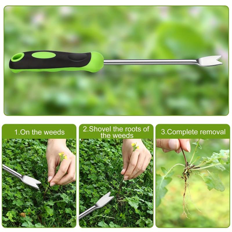 Ergonomic Handle Stainless Steel Weeder Tool for Planting and Weeding
