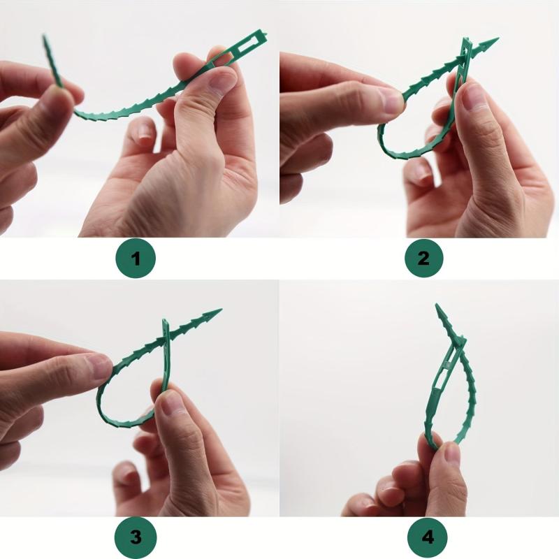 100pcs Adjustable Plant Twist Ties Flexible Plastic for Secure Vine