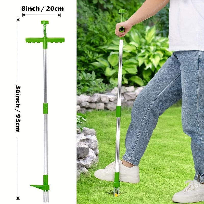 Plant Root Remover Weed Pulling Tool with Stainless Steel Claws for Gardening
