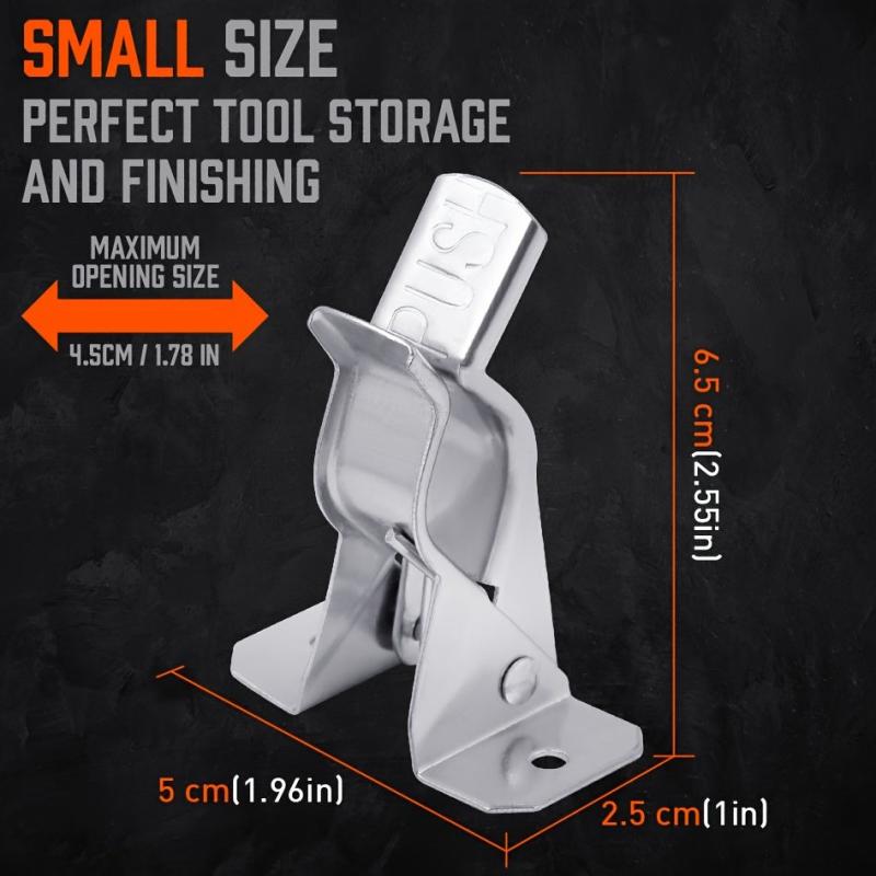 10pcs Bulldog Clamp Shovel Holder Wall Mount Outdoor Organizer