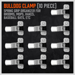 10pcs Bulldog Clamp Shovel Holder Wall Mount Outdoor Organizer