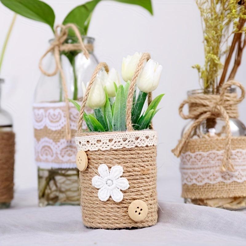 100m Linen Cords Burlap Twine Rope String DIY Craft Decoration
