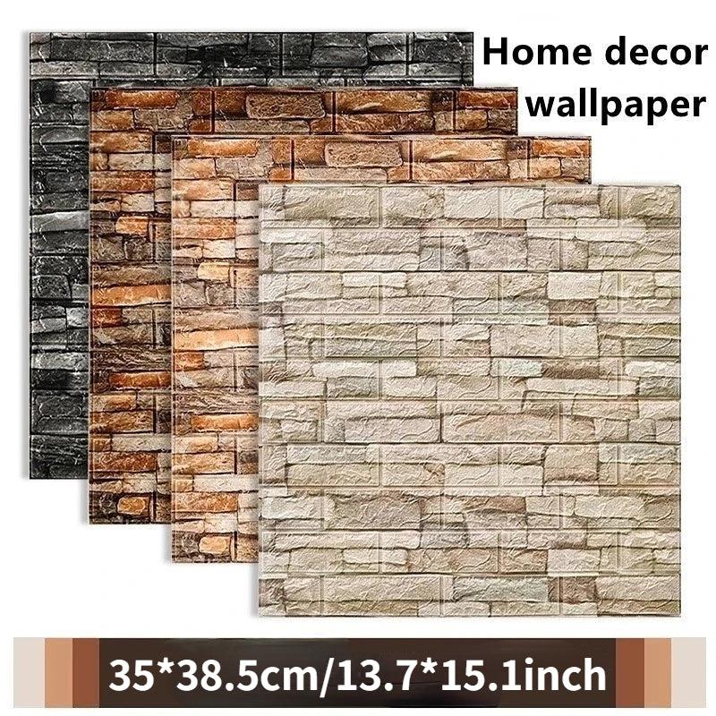 10pcs 3D Foam Wall Stickers Waterproof TV Background Decor