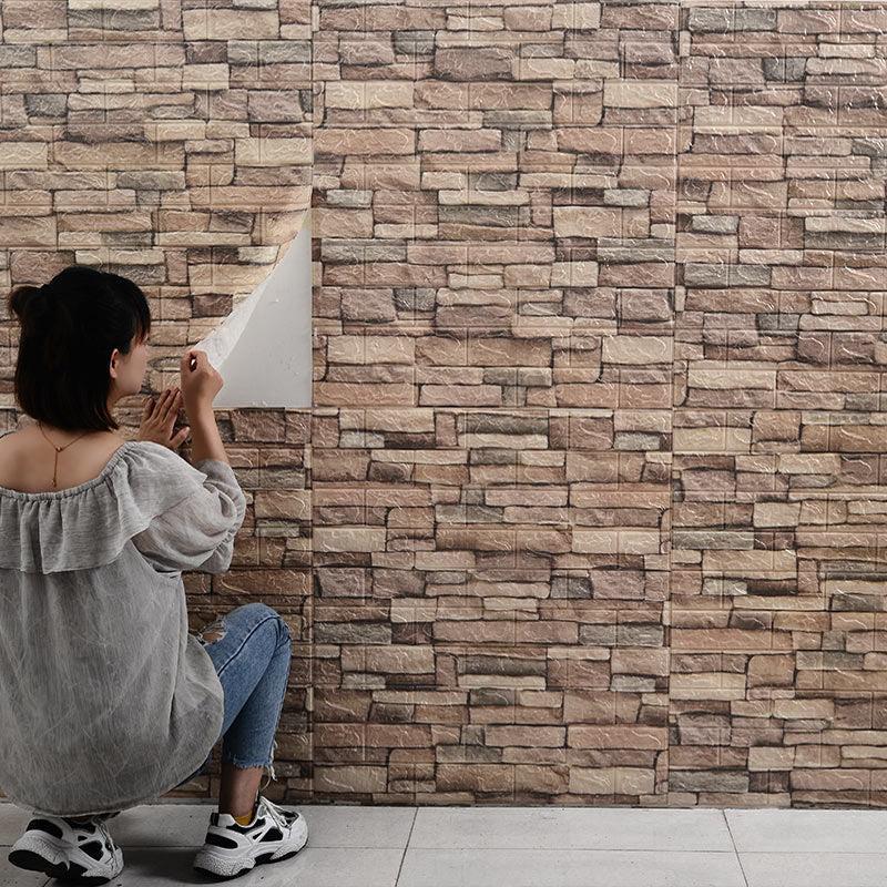 10pcs 3D Foam Wall Stickers Waterproof TV Background Decor