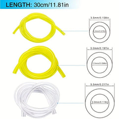 17pcs Fuel Pipes Set for Chainsaw Primer Bulb Gasket Pipe Candle Brusher
