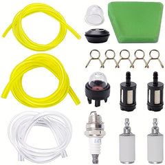 17pcs Fuel Pipes Set for Chainsaw Primer Bulb Gasket Pipe Candle Brusher