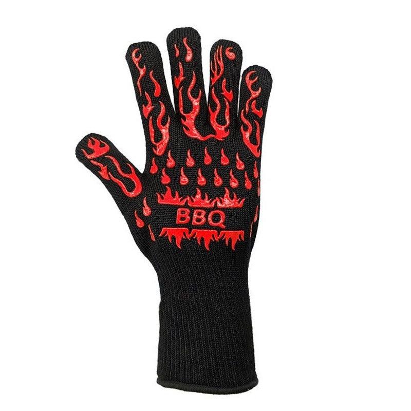 1pc BBQ Gloves High Temp Resistance 500-800 Degrees Fireproof Cooking Gloves