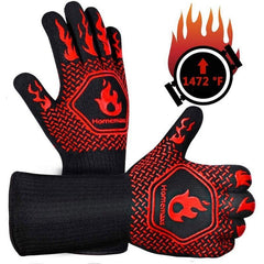 1pc BBQ Gloves High Temp Resistance 500-800 Degrees Fireproof Cooking Gloves