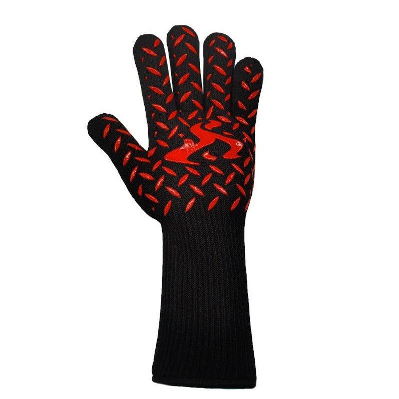 1pc BBQ Gloves High Temp Resistance 500-800 Degrees Fireproof Cooking Gloves