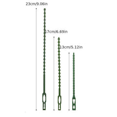 50pcs Flexible Plastic Garden Plant Twist Ties - Secure Vine Garde