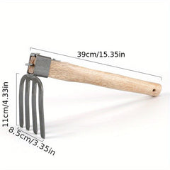 Manganese Steel Gardening Small Hoe Wooden Handle Garden Tools Set