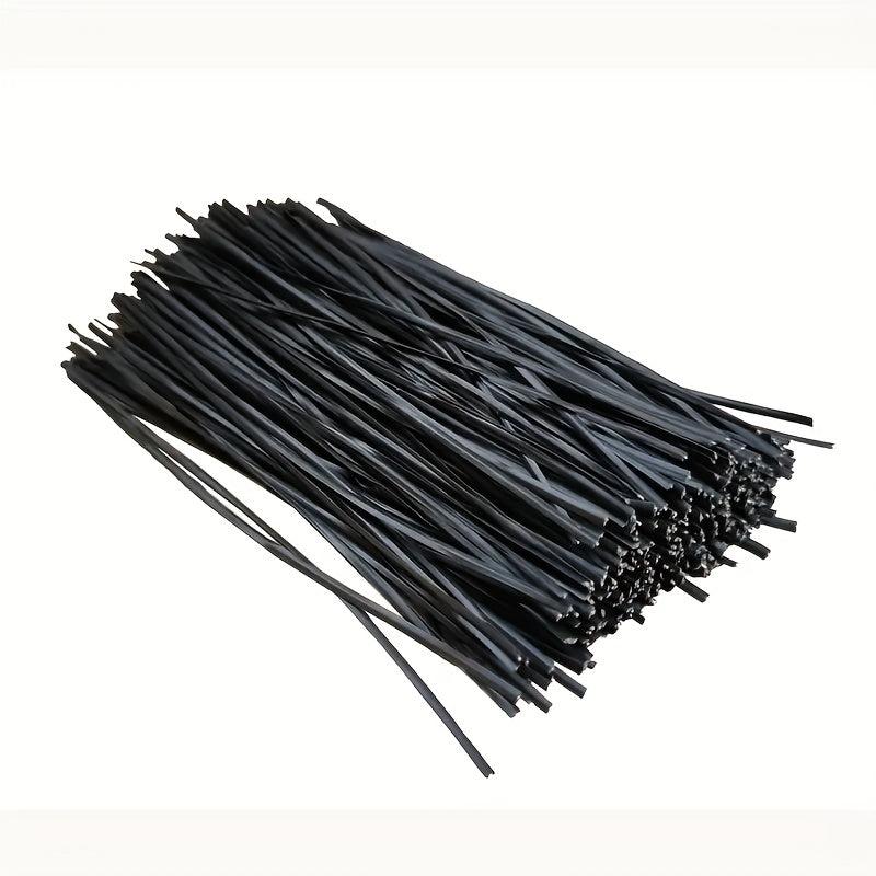100 Packs PE Wrapped Metal Straps Rubber Coated Wire Ties