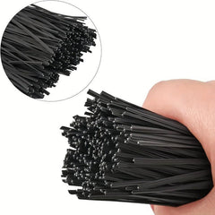 100 Packs PE Wrapped Metal Straps Rubber Coated Wire Ties