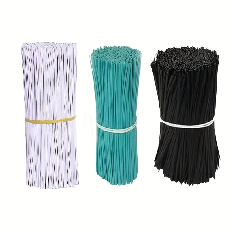 100 Packs PE Wrapped Metal Straps Rubber Coated Wire Ties