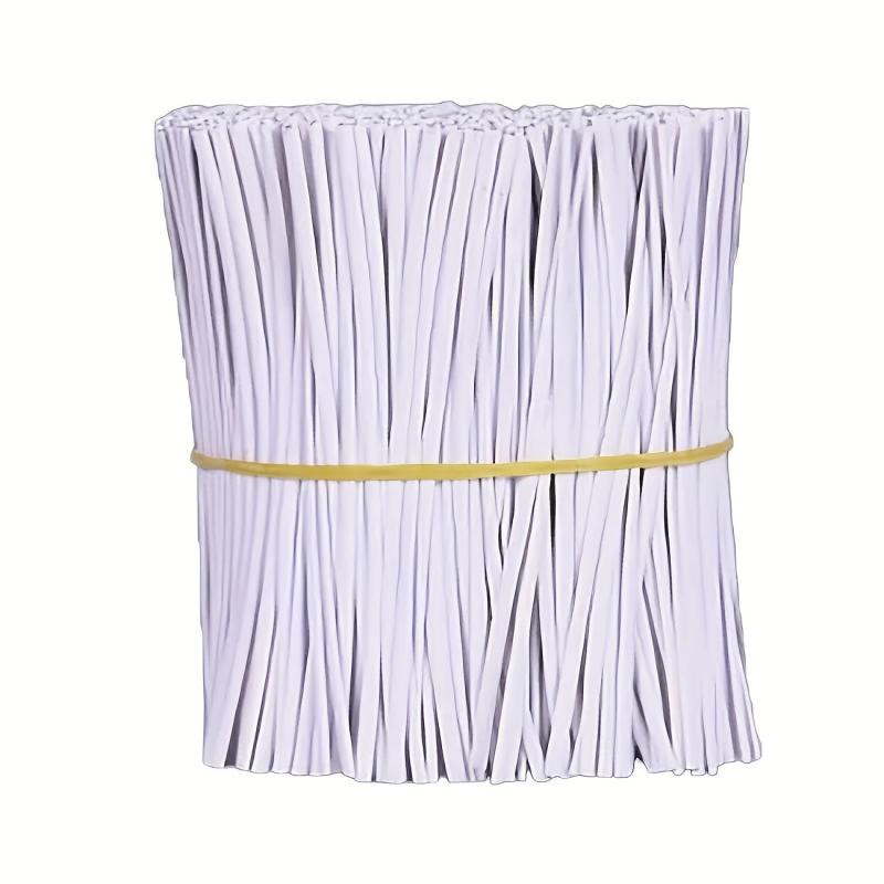 100 Packs PE Wrapped Metal Straps Rubber Coated Wire Ties