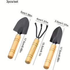 3pcs Gardening Tools Succulent Flower Pot Pine Soil Watering Small Shovel