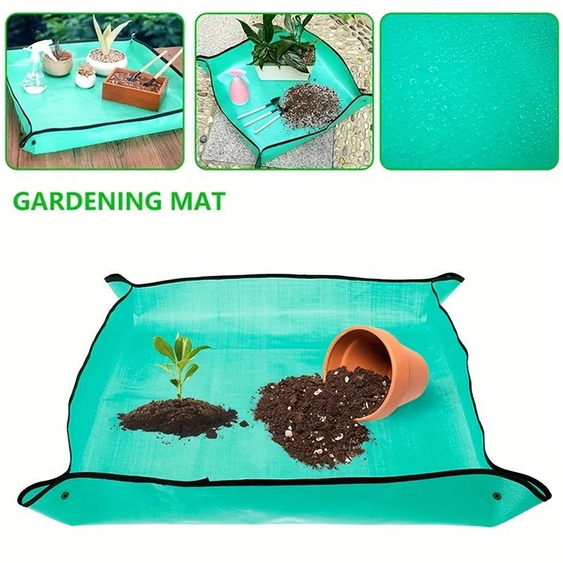 Waterproof Planting Mat PE Gardening Potting DIY Foldable Flower Plant Transplan