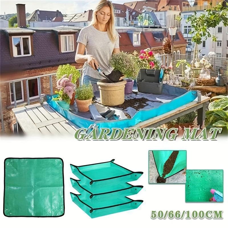 Waterproof Planting Mat PE Gardening Potting DIY Foldable Flower Plant Transplan