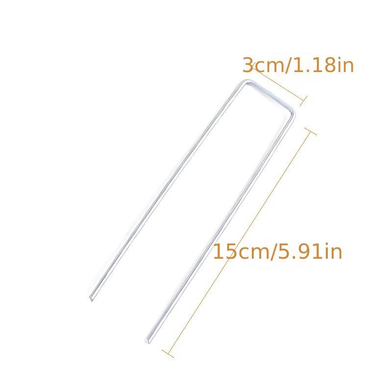 50pcs Galvanized Garden Stakes for Weed Fabric Landscape & Camping Tents