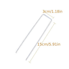 50pcs Galvanized Garden Stakes for Weed Fabric Landscape & Camping Tents