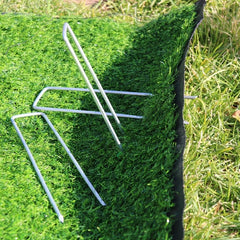 50pcs Galvanized Garden Stakes for Weed Fabric Landscape & Camping Tents