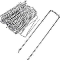 50pcs Galvanized Garden Stakes for Weed Fabric Landscape & Camping Tents
