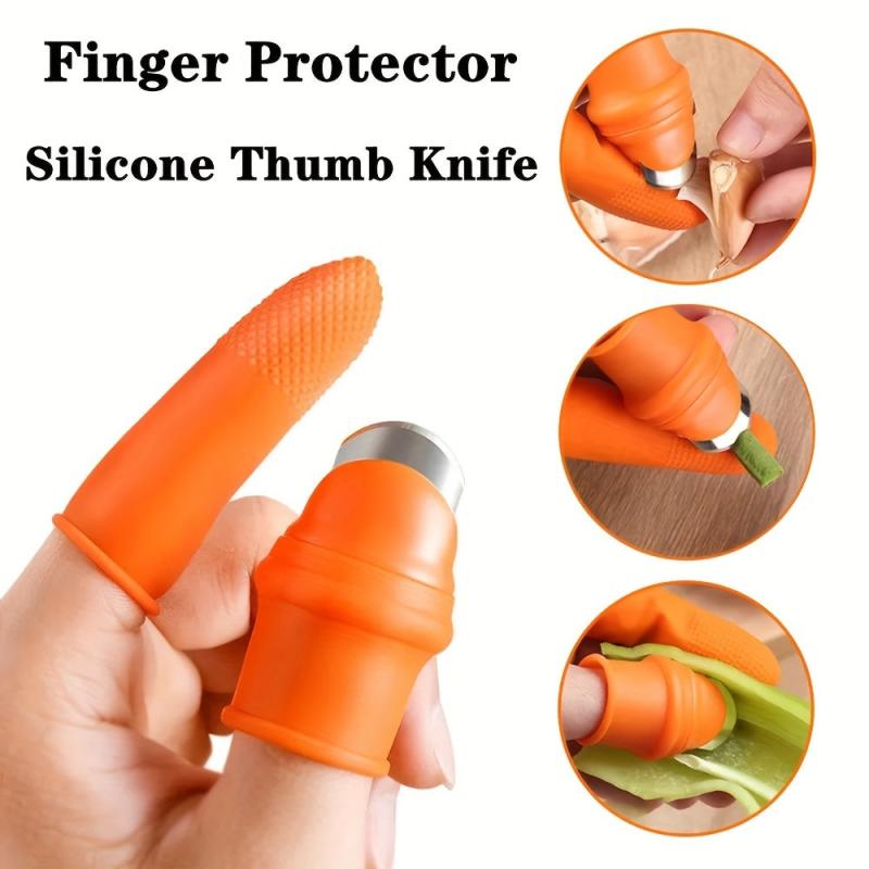 Silicone Finger Protector Set for Cutting Vegetables and More