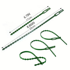100pcs Adjustable Garden Plant Twist Ties Flexible Plastic Twist Ties Green
