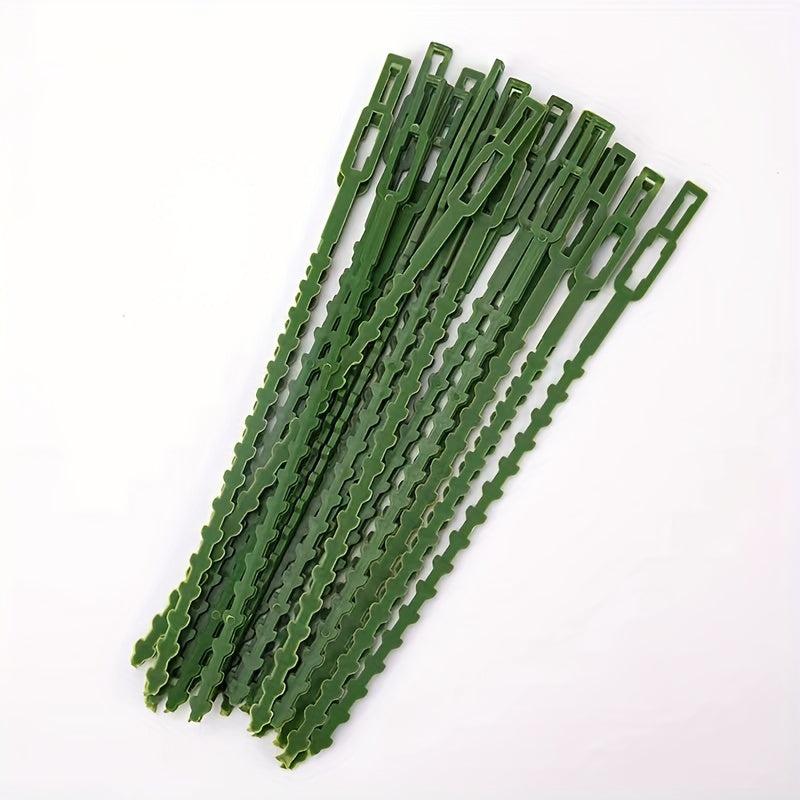 100pcs Adjustable Garden Plant Twist Ties Flexible Plastic Twist Ties Green