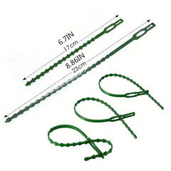 100pcs Adjustable Garden Plant Twist Ties Flexible Plastic Twist Ties Green