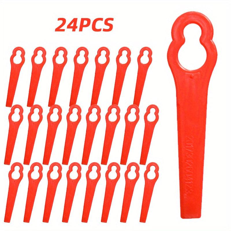 24pcs Plastic Trimming Blade Replacement for Lawn Mower Nylon Blade