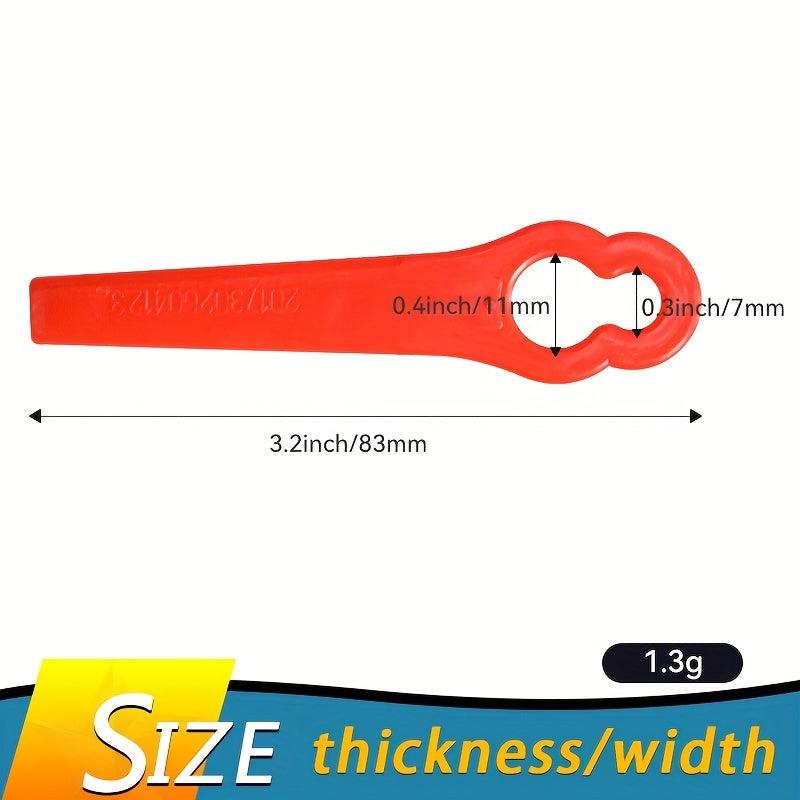 24pcs Plastic Trimming Blade Replacement for Lawn Mower Nylon Blade