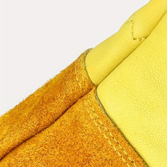 Breathable Leather Gauntlet Pruning Gloves With Long Sleeve