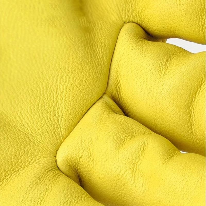 Breathable Leather Gauntlet Pruning Gloves With Long Sleeve