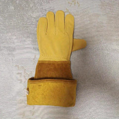 Breathable Leather Gauntlet Pruning Gloves With Long Sleeve